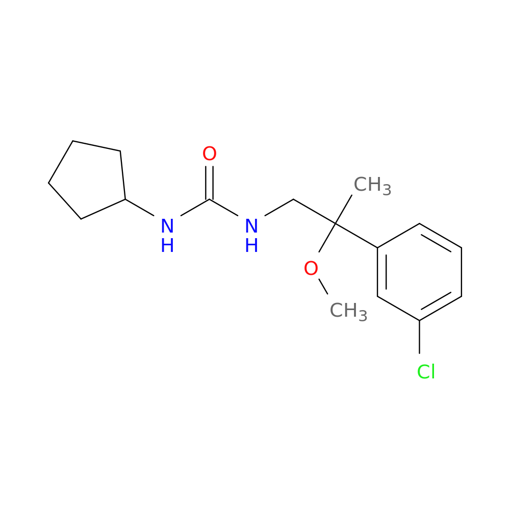 1-[2-(3-chlorophenyl)-2-methoxypropyl]-3-cyclopentylurea