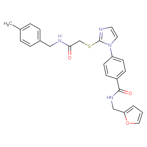 N-[(furan-2-yl)methyl]-4-{2-[({[(4-methylphenyl)methyl]carbamoyl}methyl)sulfanyl]-1H-imidazol-1-yl}benzamide