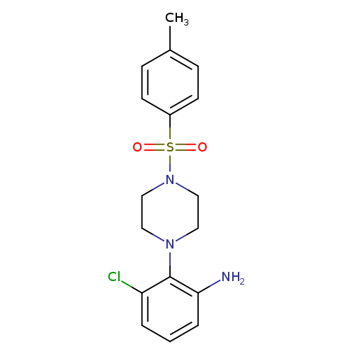 (3-Chloro-2-(4-[(4-methylphenyl)sulfonyl]piperazin-1-yl)phenyl)amine