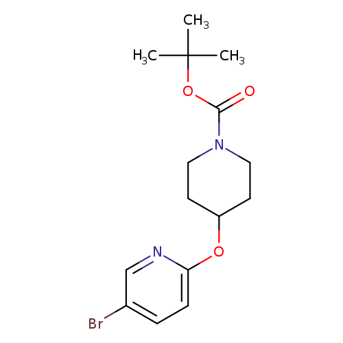 1-Piperidinecarboxylic acid, 4-[(5-bromo-2-pyridinyl)oxy]-,1,1-dimethylethyl ester