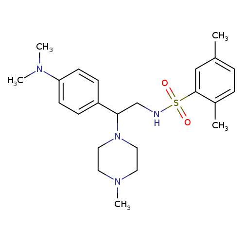 N-{2-[4-(dimethylamino)phenyl]-2-(4-methylpiperazin-1-yl)ethyl}-2,5-dimethylbenzene-1-sulfonamide