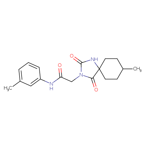 2-{8-methyl-2,4-dioxo-1,3-diazaspiro[4.5]decan-3-yl}-N-(3-methylphenyl)acetamide