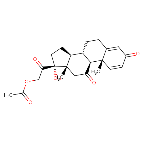 Pregna-1,4-diene-3,11,20-trione, 21-(acetyloxy)-17-hydroxy-
