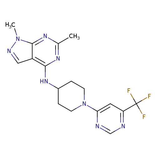 N-{1,6-dimethyl-1H-pyrazolo[3,4-d]pyrimidin-4-yl}-1-[6-(trifluoromethyl)pyrimidin-4-yl]piperidin-4-amine