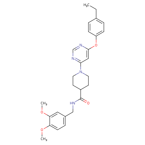 N-[(3,4-dimethoxyphenyl)methyl]-1-[6-(4-ethylphenoxy)pyrimidin-4-yl]piperidine-4-carboxamide