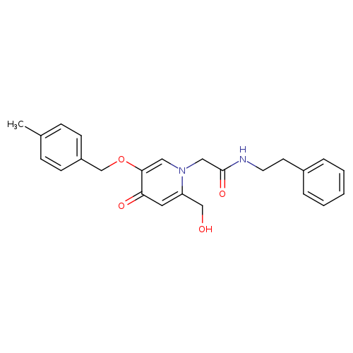 2-[2-(hydroxymethyl)-5-[(4-methylphenyl)methoxy]-4-oxo-1,4-dihydropyridin-1-yl]-N-(2-phenylethyl)acetamide