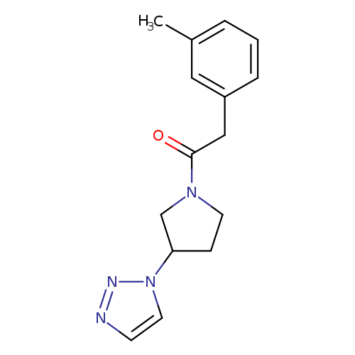2-(3-methylphenyl)-1-[3-(1H-1,2,3-triazol-1-yl)pyrrolidin-1-yl]ethan-1-one