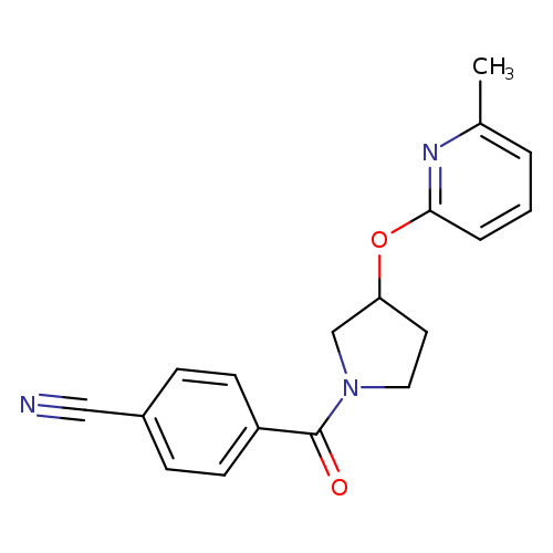 4-{3-[(6-methylpyridin-2-yl)oxy]pyrrolidine-1-carbonyl}benzonitrile