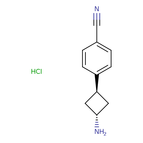 4-[(1r,3r)-3-aminocyclobutyl]benzonitrile hydrochloride, trans