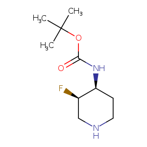 Carbamic acid, N-[(3R,4S)-3-fluoro-4-piperidinyl]-, 1,1-dimethylethyl ester, rel-