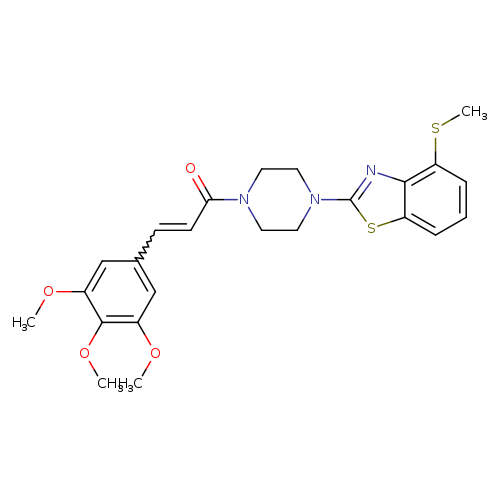 (2Z)-1-{4-[4-(methylsulfanyl)-1,3-benzothiazol-2-yl]piperazin-1-yl}-3-(3,4,5-trimethoxyphenyl)prop-2-en-1-one