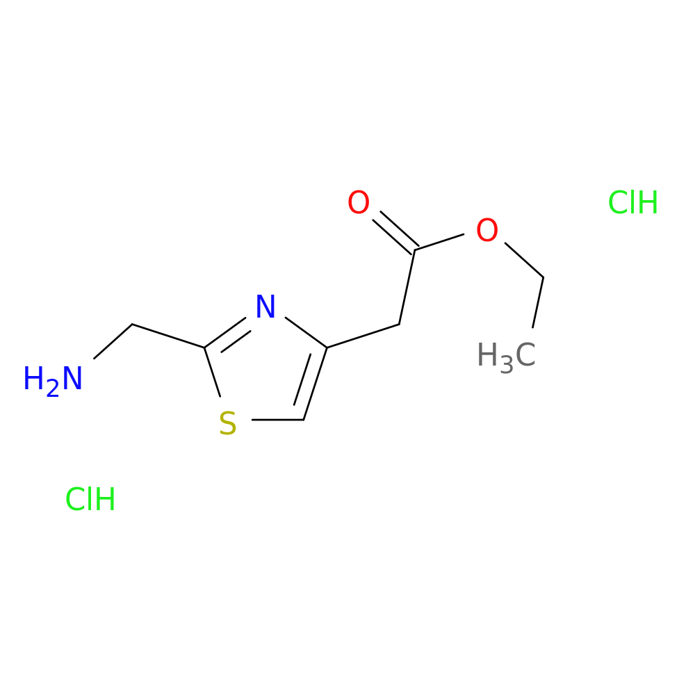 Ethyl 2-[2-(aminomethyl)-1,3-thiazol-4-yl]acetate dihydrochloride