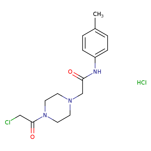 2-[4-(2-chloroacetyl)piperazin-1-yl]-N-(4-methylphenyl)acetamide hydrochloride