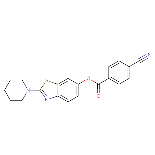 2-(piperidin-1-yl)-1,3-benzothiazol-6-yl 4-cyanobenzoate