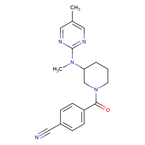 4-{3-[methyl(5-methylpyrimidin-2-yl)amino]piperidine-1-carbonyl}benzonitrile