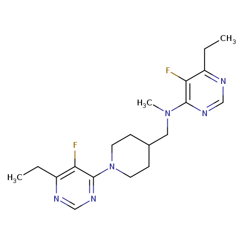 6-ethyl-N-{[1-(6-ethyl-5-fluoropyrimidin-4-yl)piperidin-4-yl]methyl}-5-fluoro-N-methylpyrimidin-4-amine