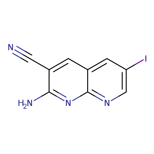 2-Amino-6-iodo-[1,8]naphthyridine-3-carbonitrile