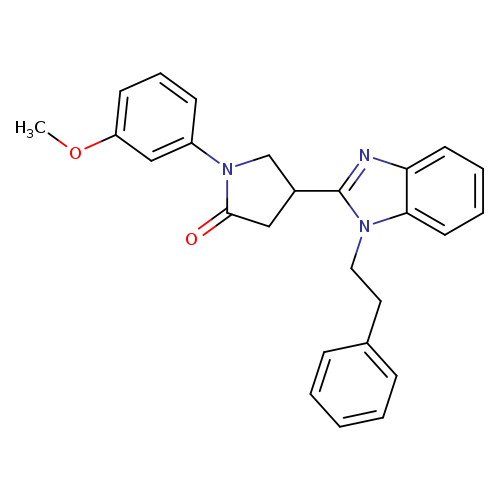 1-(3-methoxyphenyl)-4-[1-(2-phenylethyl)-1H-1,3-benzodiazol-2-yl]pyrrolidin-2-one