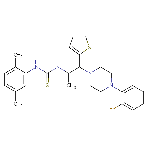 1-(2,5-dimethylphenyl)-3-{1-[4-(2-fluorophenyl)piperazin-1-yl]-1-(thiophen-2-yl)propan-2-yl}thiourea