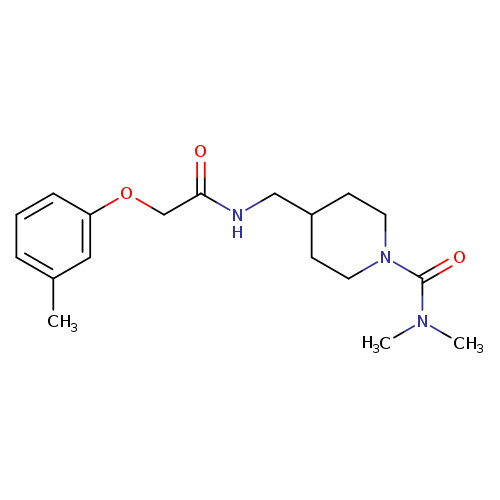 N,N-dimethyl-4-{[2-(3-methylphenoxy)acetamido]methyl}piperidine-1-carboxamide