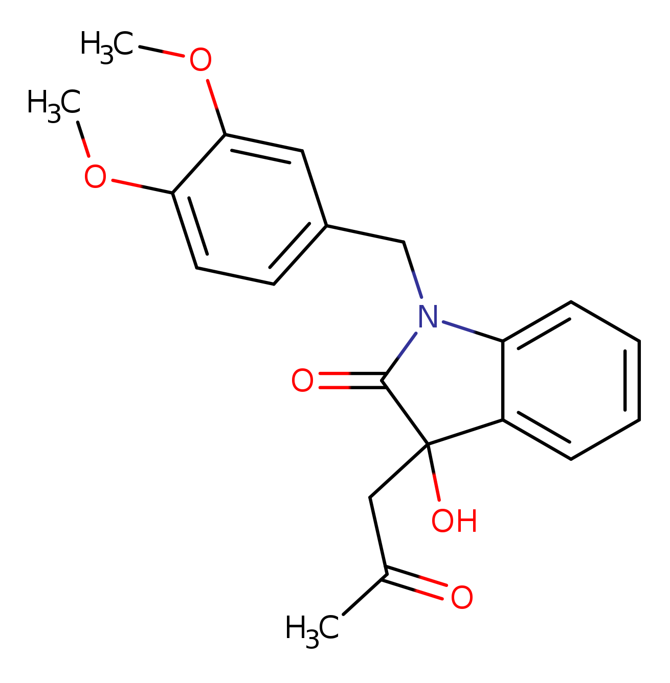 1-[(3,4-dimethoxyphenyl)methyl]-3-hydroxy-3-(2-oxopropyl)-2,3-dihydro-1H-indol-2-one