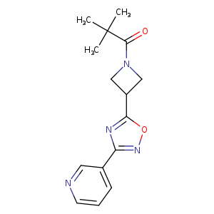 2,2-dimethyl-1-{3-[3-(pyridin-3-yl)-1,2,4-oxadiazol-5-yl]azetidin-1-yl}propan-1-one