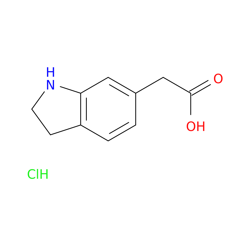 2-(2,3-dihydro-1H-indol-6-yl)acetic acid hydrochloride