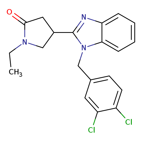 4-{1-[(3,4-dichlorophenyl)methyl]-1H-1,3-benzodiazol-2-yl}-1-ethylpyrrolidin-2-one