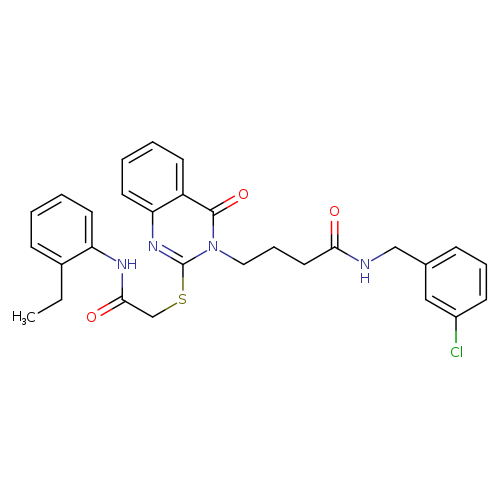 N-[(3-chlorophenyl)methyl]-4-[2-({[(2-ethylphenyl)carbamoyl]methyl}sulfanyl)-4-oxo-3,4-dihydroquinazolin-3-yl]butanamide