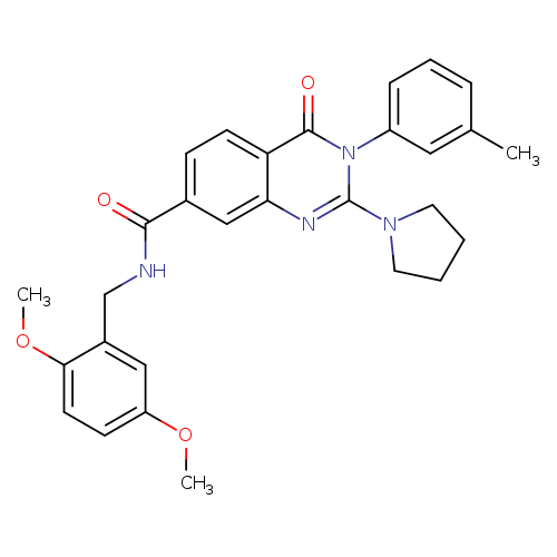 N-[(2,5-dimethoxyphenyl)methyl]-3-(3-methylphenyl)-4-oxo-2-(pyrrolidin-1-yl)-3,4-dihydroquinazoline-7-carboxamide