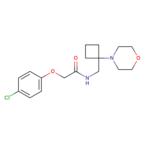 2-(4-chlorophenoxy)-N-{[1-(morpholin-4-yl)cyclobutyl]methyl}acetamide
