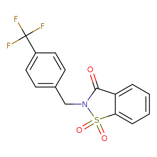 2-{[4-(trifluoromethyl)phenyl]methyl}-2,3-dihydro-1lambda6,2-benzothiazole-1,1,3-trione