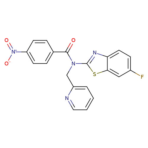 N-(6-fluoro-1,3-benzothiazol-2-yl)-4-nitro-N-[(pyridin-2-yl)methyl]benzamide