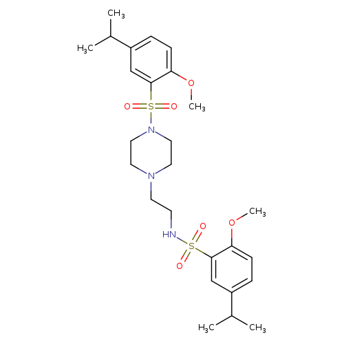 2-methoxy-N-(2-{4-[2-methoxy-5-(propan-2-yl)benzenesulfonyl]piperazin-1-yl}ethyl)-5-(propan-2-yl)benzene-1-sulfonamide
