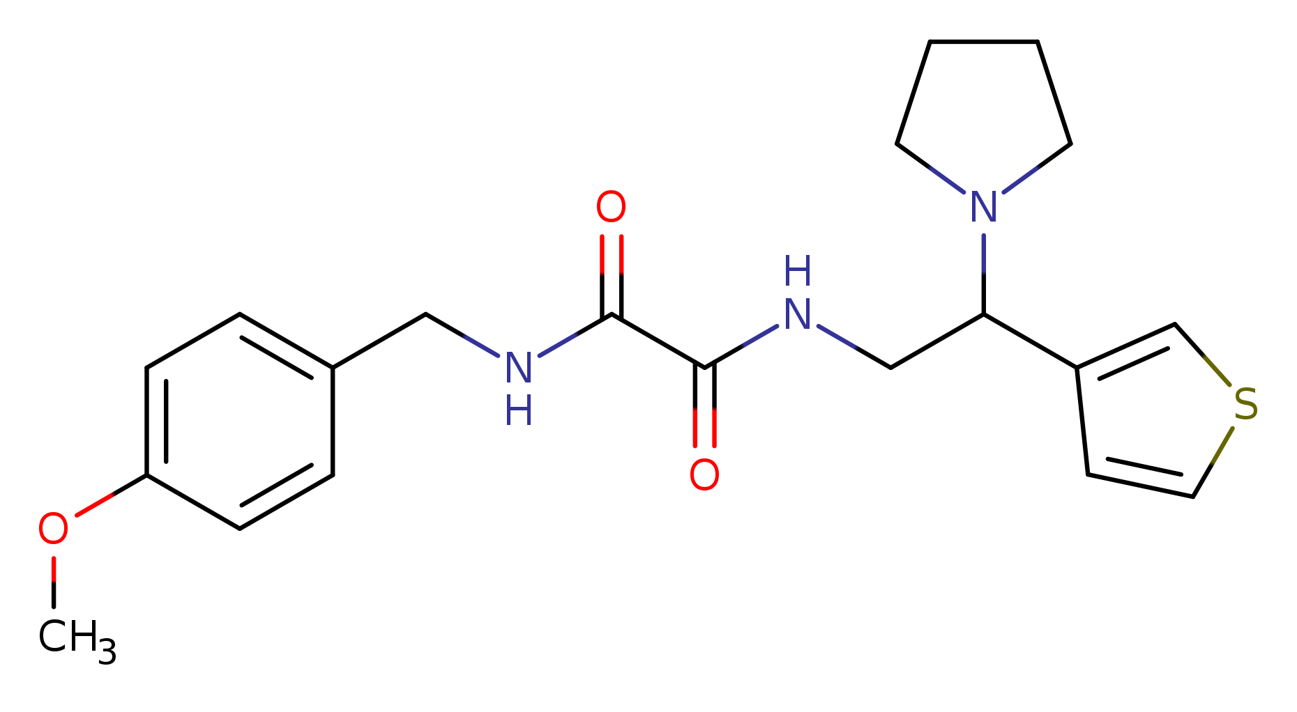 N'-[(4-methoxyphenyl)methyl]-N-[2-(pyrrolidin-1-yl)-2-(thiophen-3-yl)ethyl]ethanediamide