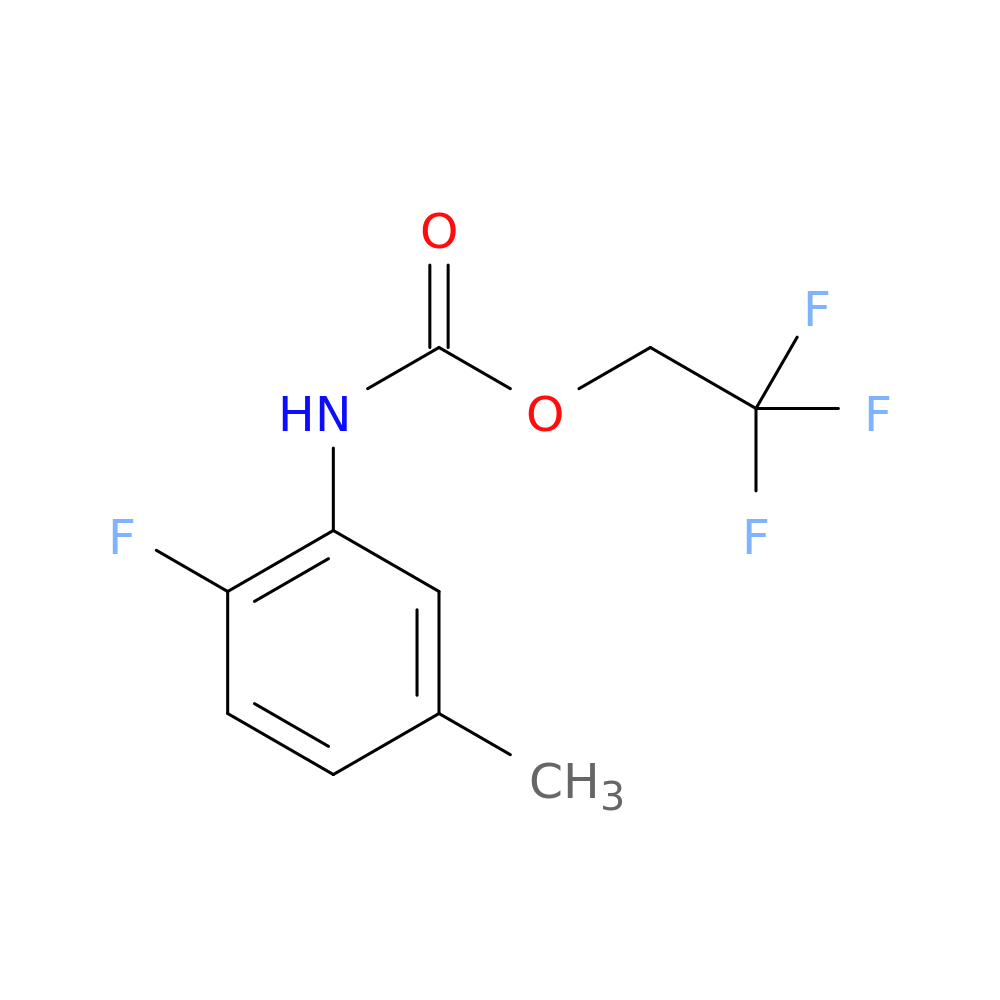 2,2,2-trifluoroethyl N-(2-fluoro-5-methylphenyl)carbamate
