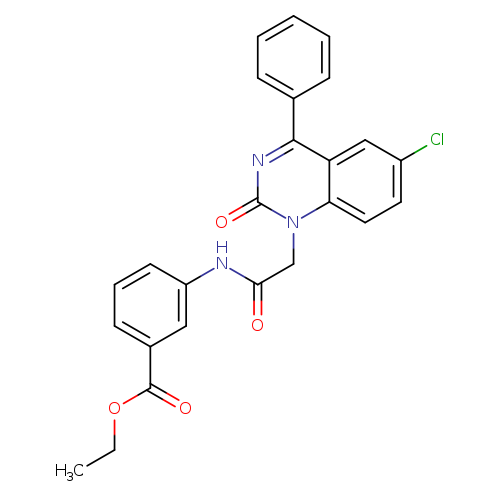 ethyl 3-[2-(6-chloro-2-oxo-4-phenyl-1,2-dihydroquinazolin-1-yl)acetamido]benzoate