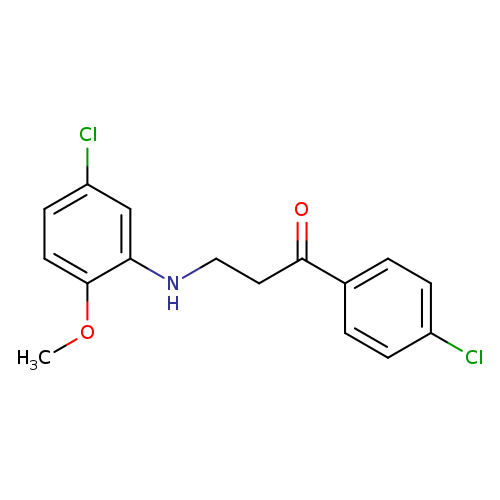 3-[(5-chloro-2-methoxyphenyl)amino]-1-(4-chlorophenyl)propan-1-one