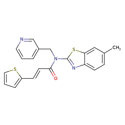 (2E)-N-(6-methyl-1,3-benzothiazol-2-yl)-N-[(pyridin-3-yl)methyl]-3-(thiophen-2-yl)prop-2-enamide