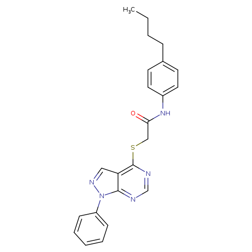 N-(4-butylphenyl)-2-({1-phenyl-1H-pyrazolo[3,4-d]pyrimidin-4-yl}sulfanyl)acetamide