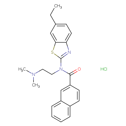N-[2-(dimethylamino)ethyl]-N-(6-ethyl-1,3-benzothiazol-2-yl)naphthalene-2-carboxamide hydrochloride