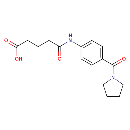 5-Oxo-5-[4-(1-pyrrolidinylcarbonyl)anilino]-pentanoic acid