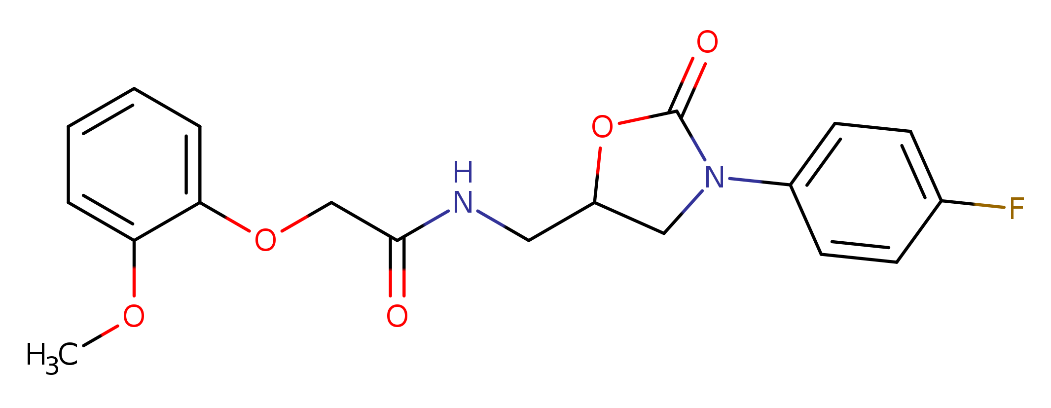 N-{[3-(4-fluorophenyl)-2-oxo-1,3-oxazolidin-5-yl]methyl}-2-(2-methoxyphenoxy)acetamide