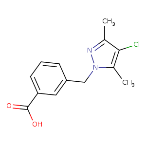 3-[(4-chloro-3,5-dimethyl-1H-pyrazol-1-yl)methyl]benzoic acid
