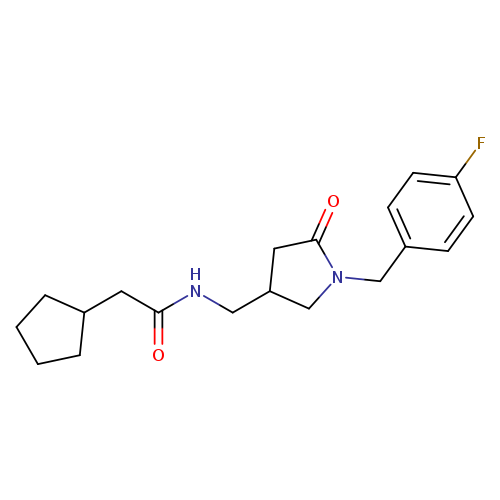 2-cyclopentyl-N-({1-[(4-fluorophenyl)methyl]-5-oxopyrrolidin-3-yl}methyl)acetamide