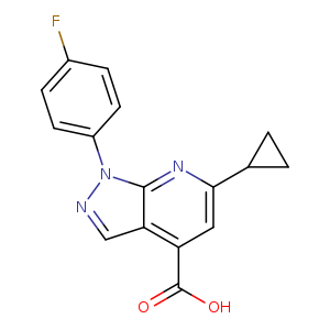 6-cyclopropyl-1-(4-fluorophenyl)-1H-pyrazolo[3,4-b]pyridine-4-carboxylic acid
