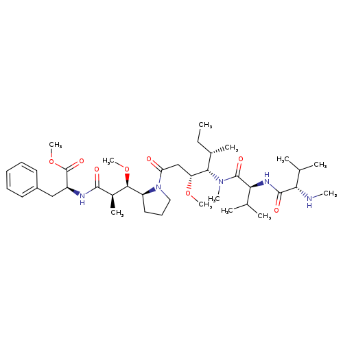 L-Phenylalanine,N-methyl-L-valyl-L-valyl-(3R,4S,5S)-3-methoxy-5-methyl-4-(methylamino)heptanoyl-(aR,bR,2S)-b-methoxy-a-methyl-2-pyrrolidinepropanoyl-,methyl ester