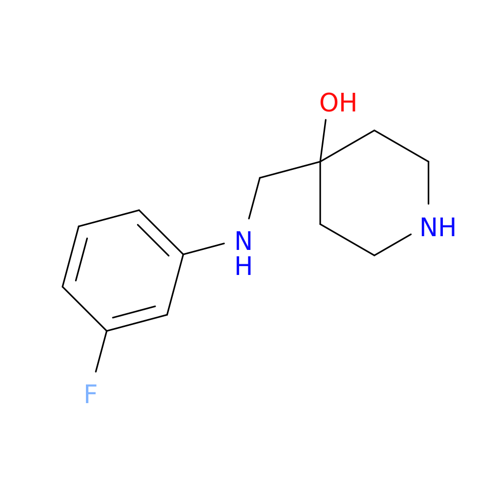 4-{[(3-fluorophenyl)amino]methyl}piperidin-4-ol