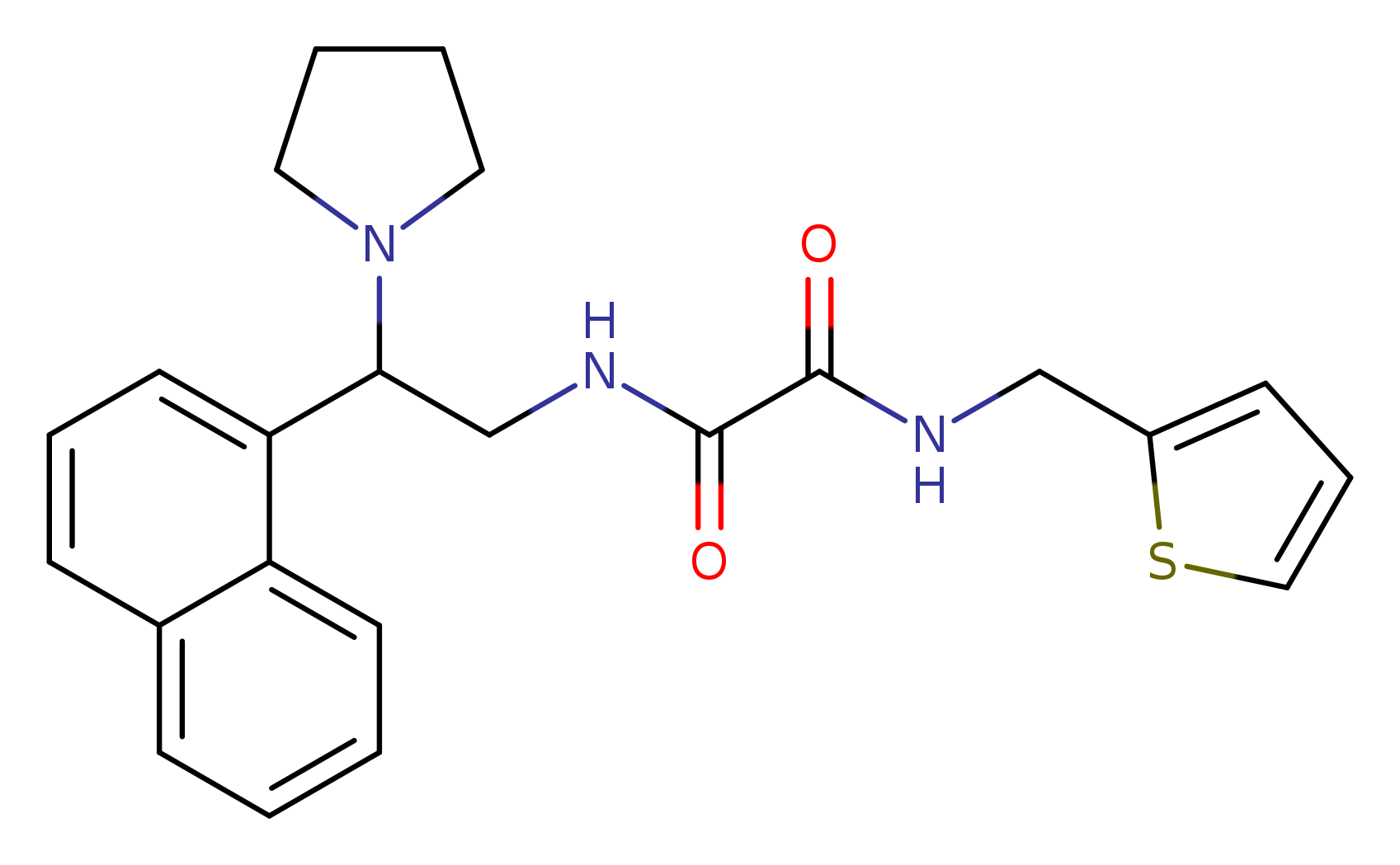 N'-[2-(naphthalen-1-yl)-2-(pyrrolidin-1-yl)ethyl]-N-[(thiophen-2-yl)methyl]ethanediamide