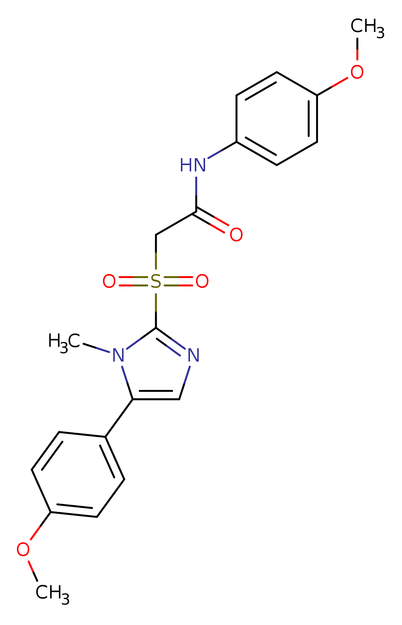 N-(4-methoxyphenyl)-2-{[5-(4-methoxyphenyl)-1-methyl-1H-imidazol-2-yl]sulfonyl}acetamide